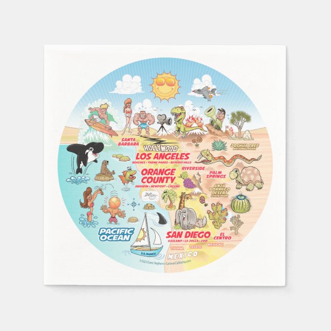 Servilleta De Papel SoCal Sunset (Anverso)