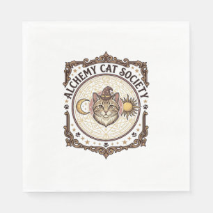 Servilleta De Papel Sociedad de gatos de alquimia Arte vectorial vinta