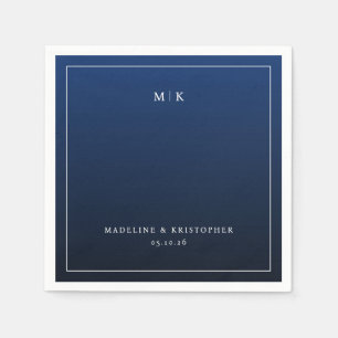 Servilleta De Papel Sofisticado Minimalista Azul Marino