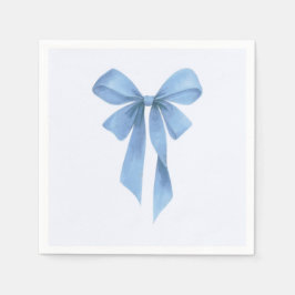Servilleta De Papel Soft Blue Bow Boy Baby Shower Napkins