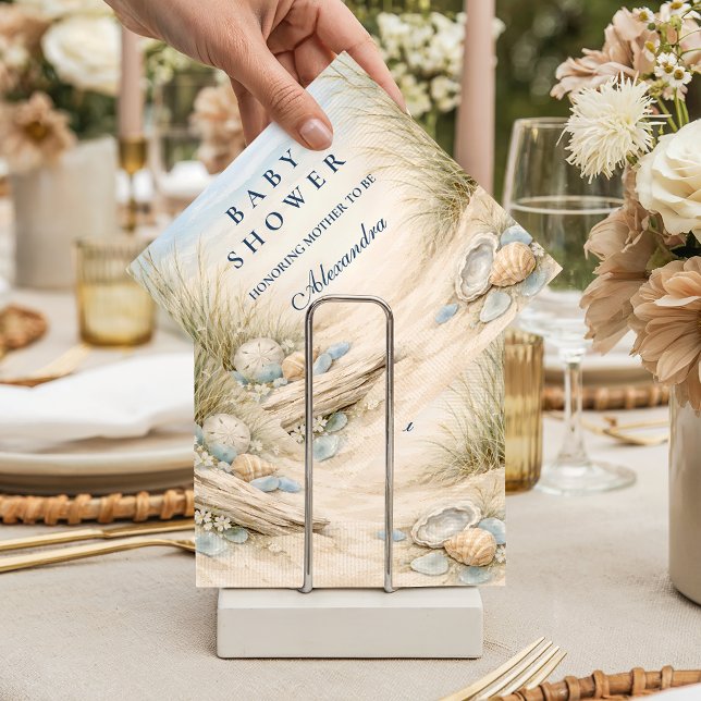 Servilleta De Papel Soft Blue Coastal Baby Shower (Subido por el creador)