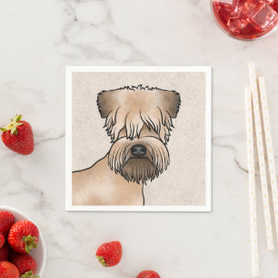 Servilleta De Papel Soft-Coated Wheaten Terrier Cabeza de Perro Adorab