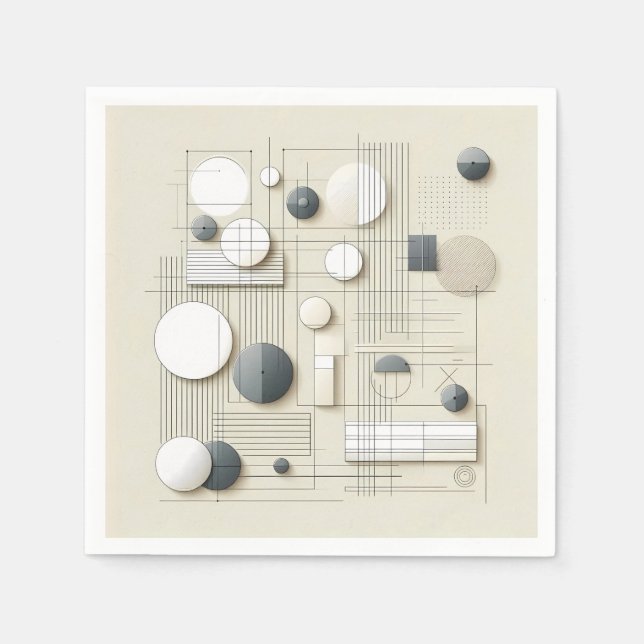 Servilleta De Papel Soft Geometric Linework (Anverso)