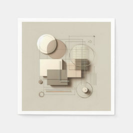 Servilleta De Papel Soft Geometric Linework 