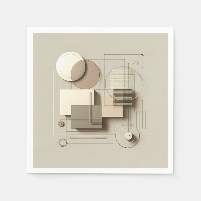 Servilleta De Papel Soft Geometric Linework  (Anverso)