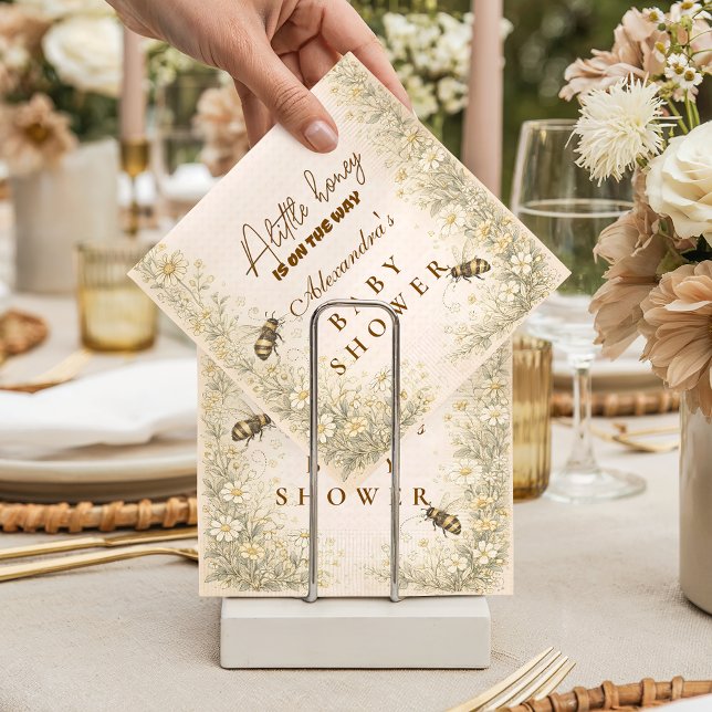 Servilleta De Papel Soft Meadow Honey Bee Baby Shower (Subido por el creador)