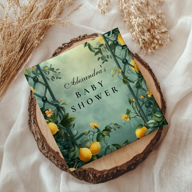 Servilleta De Papel Soft Mint Citrus Baby Shower (Subido por el creador)