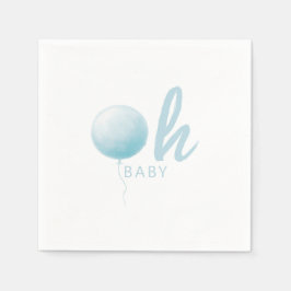 Servilleta De Papel Soft Pastel Blue Balloon Baby Boy Shower Party