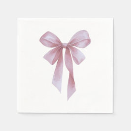 Servilleta De Papel Soft Pink Bow Girl Baby Shower