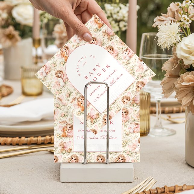 Servilleta De Papel Soft Pink Fairy Baby Shower (Subido por el creador)