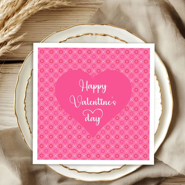 Servilleta De Papel Soft Pink Hearts Valentine Table Napkins (Soft Pink Hearts Valentine Table Napkins)