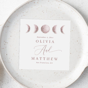 Servilleta De Papel Soft Rubor Moon   Boda de guión elegante y elegant