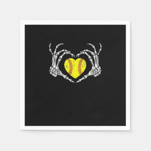Servilleta De Papel Softball Heart Skeleton Hand Halloween Costume Fun