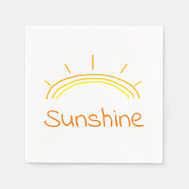 Servilleta De Papel Sol amarillo y Naranja