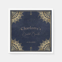 Sol celeste oscuro y ducha de brunch nupcial lunar