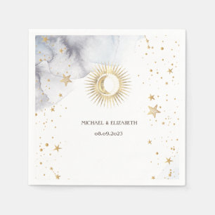 Servilleta De Papel Sol Celestial, Luna, Estrellas