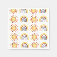 Sol de patrón y arco iris