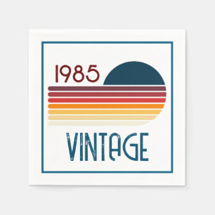 Servilleta De Papel Sol de raya retro vintage 1985