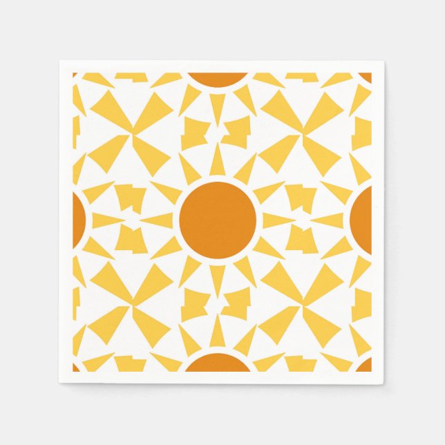 Servilleta De Papel Sol de Verano (Anverso)