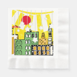 SERVILLETA DE PAPEL SOL EN LA CIUDAD