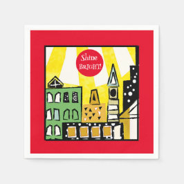 SERVILLETA DE PAPEL SOL EN LA CIUDAD