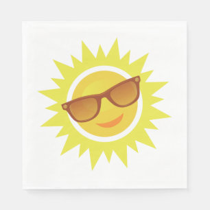 Servilleta De Papel Sol llevando gafas de sol