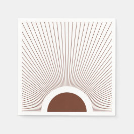 Servilleta De Papel Sol Minimalista Boho