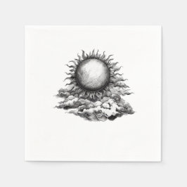 Servilleta De Papel Sol Nublado