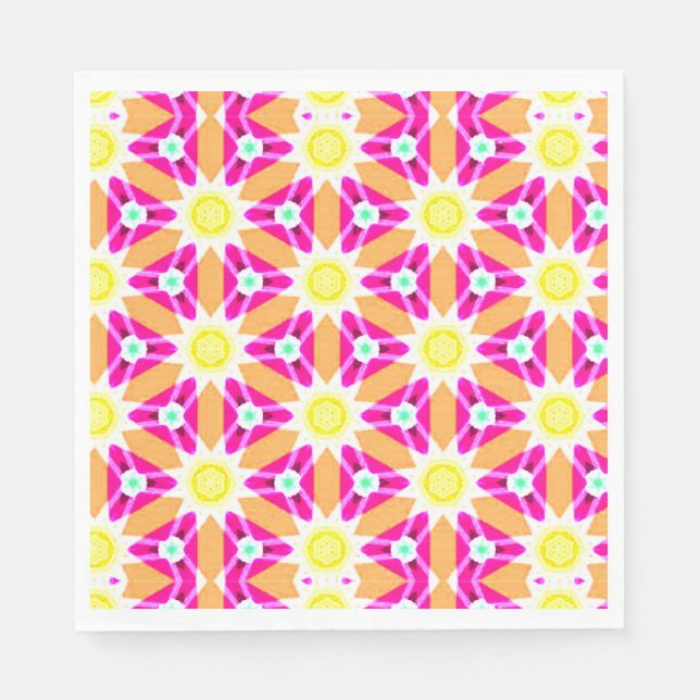 Servilleta De Papel Sol rosa y amarillo (Anverso)