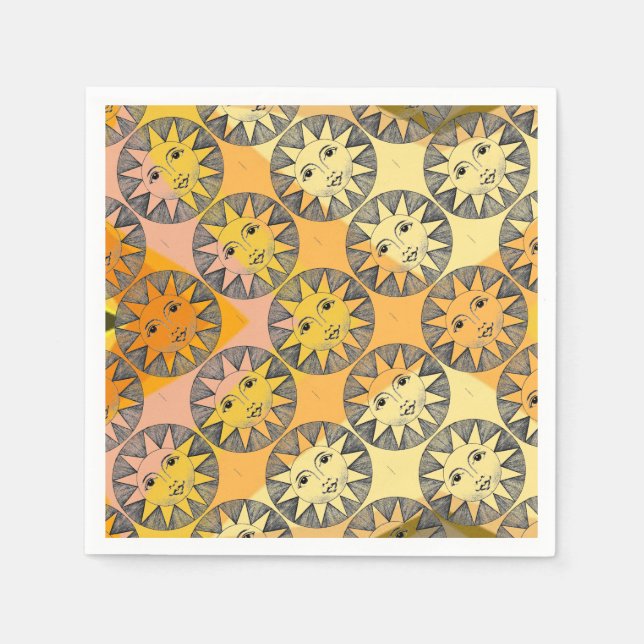 Servilleta De Papel Sol sonriente (Anverso)