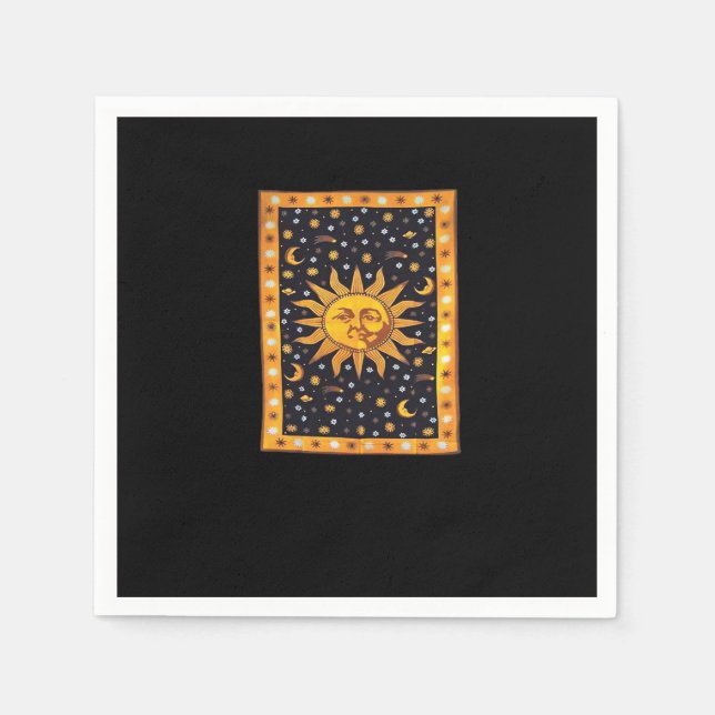 Servilleta De Papel Sol y luna de Whimsigoth 90 (Anverso)