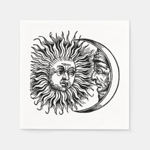Servilleta De Papel Sol y luna medievales