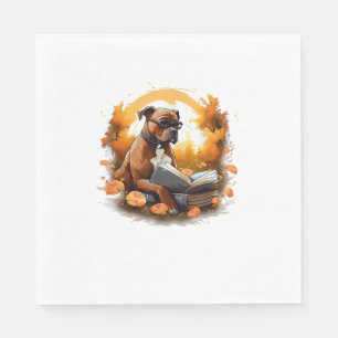 Servilleta De Papel Solar American Staffordshire Terrier Dog Readin