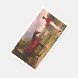 Servilleta De Papel Soldado con el caballo de un oficial