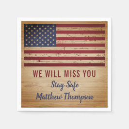 Servilleta De Papel Soldado militar desaparece bandera estadounidense 