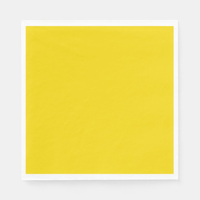 Servilleta De Papel Sólido luminoso amarillo (Anverso)