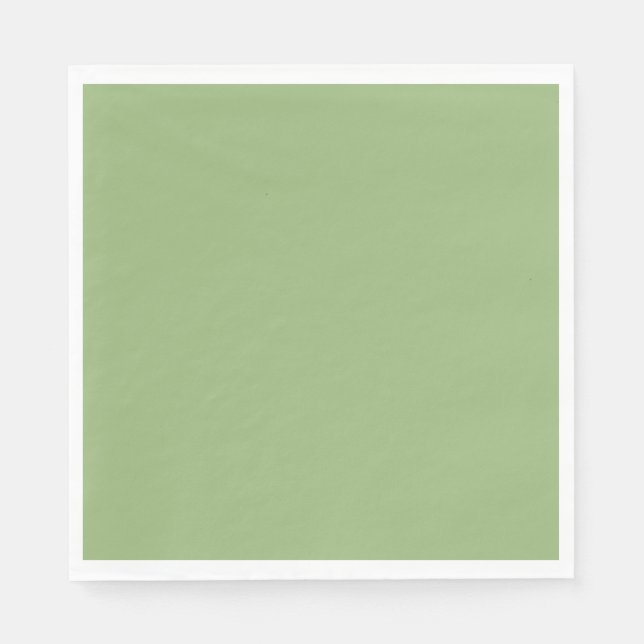 Servilleta De Papel Sólido verde liso (Anverso)