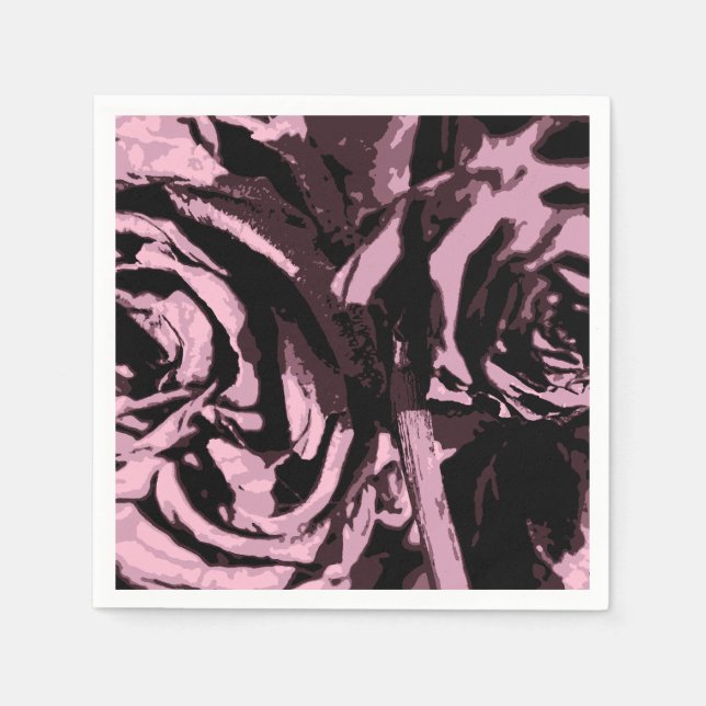Servilleta De Papel Sólo algunas rosas (Anverso)