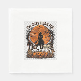 Servilleta De Papel Sólo Aquí Boos Halloween Bruja Luna Calabazas_1