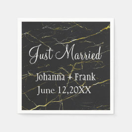 Servilleta De Papel Solo casados con negro y buen mármol