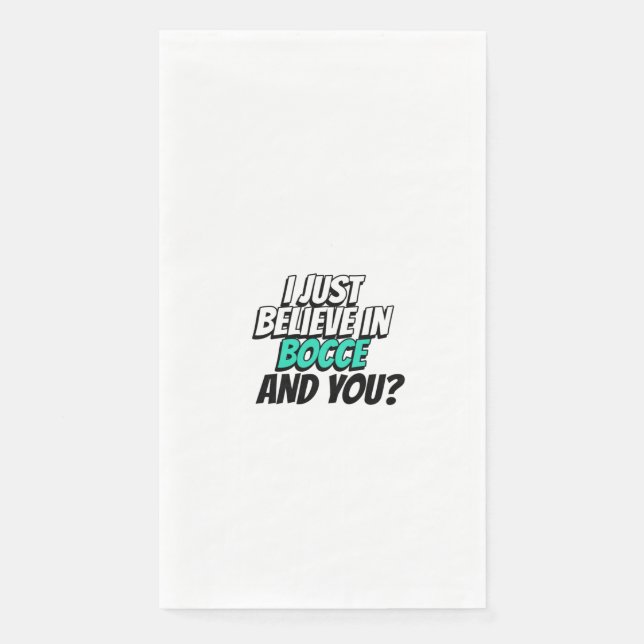 Servilleta De Papel sólo creo en bocce.y tú (Anverso)