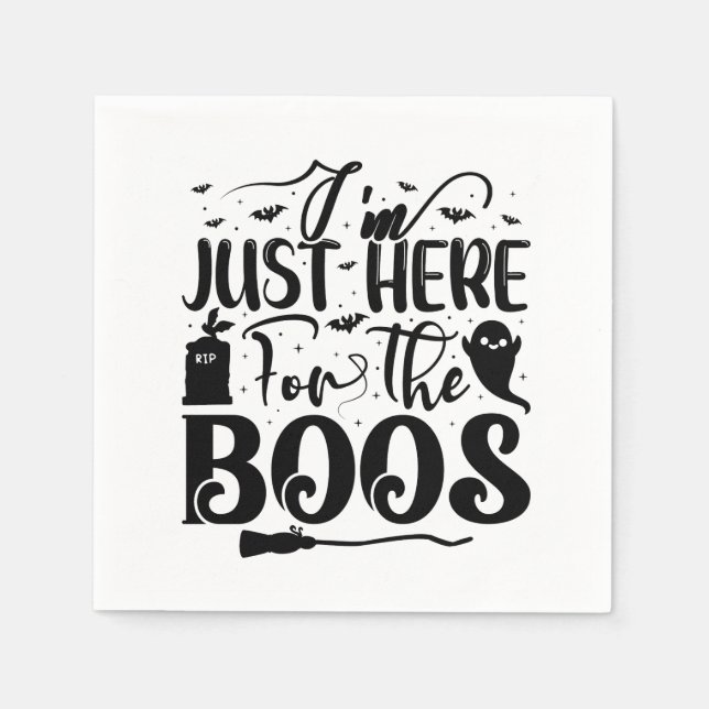 Servilleta De Papel Sólo estoy aquí para los abucheos (Anverso)