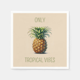 Servilleta De Papel "Solo las vibraciones tropicales" piña