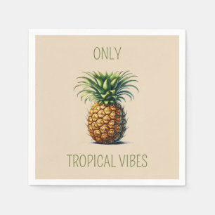 Servilleta De Papel "Solo las vibraciones tropicales" piña