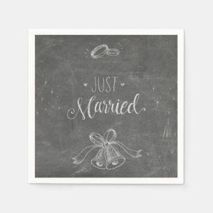 Servilleta De Papel Solo los Bodas de Chalkboard casados anidan y corr
