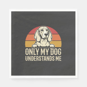 Servilleta De Papel Solo mi perro me entiende vintage perro