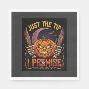 Servilleta De Papel Solo Punta Premisa Halloween Calabaza Cuchillos Sa
