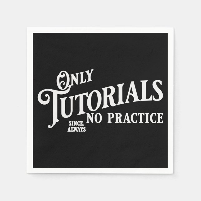 Servilleta De Papel Sólo tutoriales, sin práctica (Anverso)