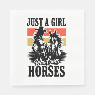 Servilleta De Papel Sólo un Chica que ama a los caballos (3)