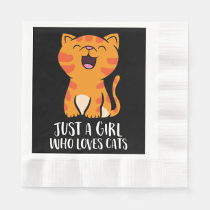 Servilleta De Papel Sólo un Chica que ama el pullover de los gatos